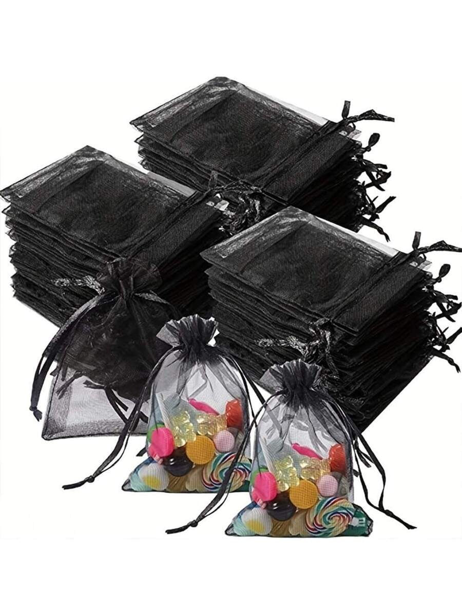 50pcs Transparent Organza Gift Bags – 15x20cm