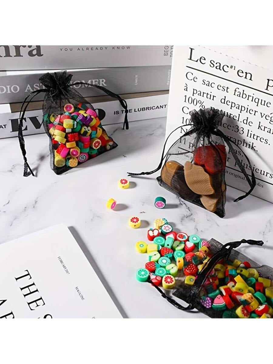50pcs Transparent Organza Gift Bags – 15x20cm
