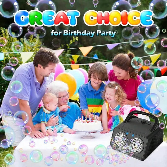 Magic Outdoor Bubble Machine – 2K+ Bubbles/Min, Portable Fun