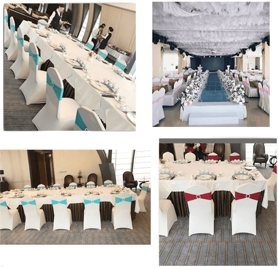 Spandex Chair Band with Bowknot for Weddings & Events