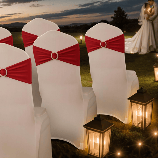 Spandex Chair Band with Bowknot for Weddings & Events