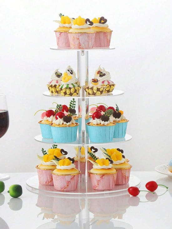 Round Acrylic Multi-Layer Cake Display Stand
