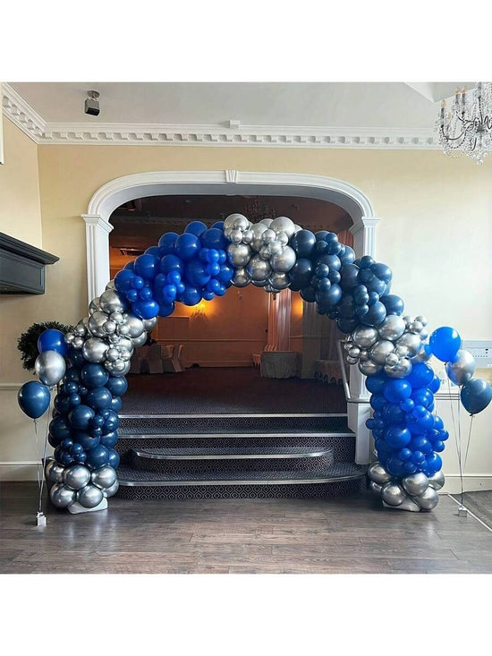 160pcs Navy & Silver Balloon Garland Kit