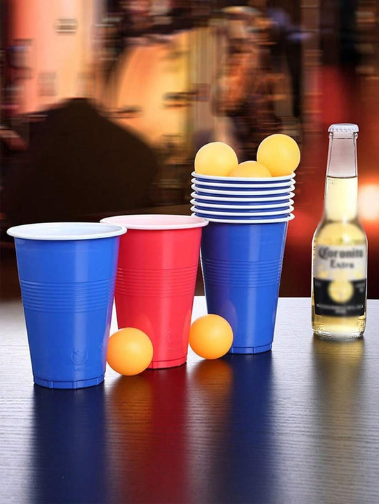 Beer Pong Party Kit – 12 Cups & Balls Game Set