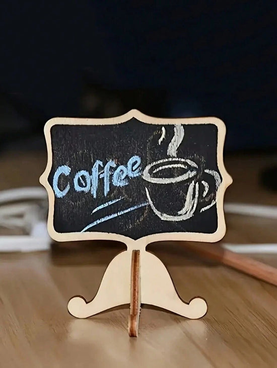 10pcs Mini Wooden Chalkboards with Stands
