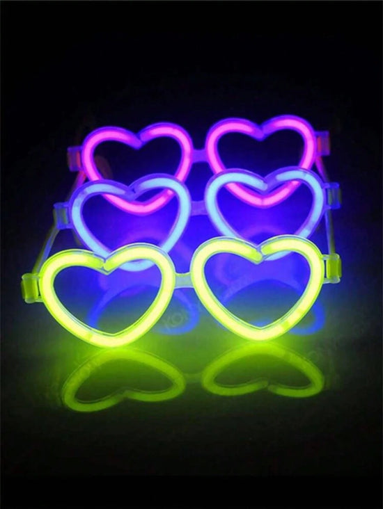 Heart-Shaped Neon Glow Glasses – Party Fun for Adults