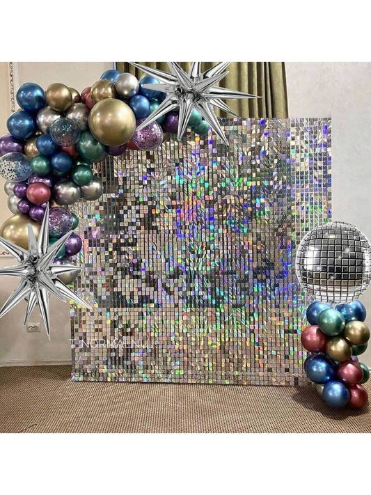 Silver Foil Fringe Tinsel Curtain