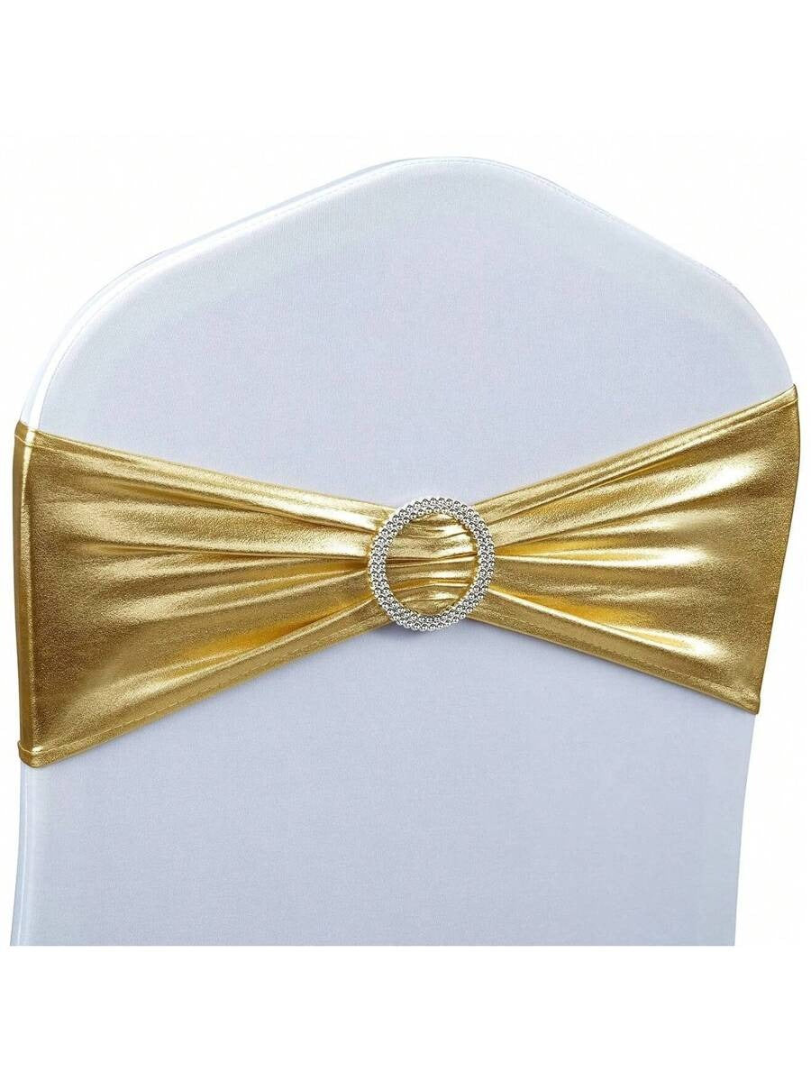 Gold Butterfly Chair Sash Belts – 20pcs
