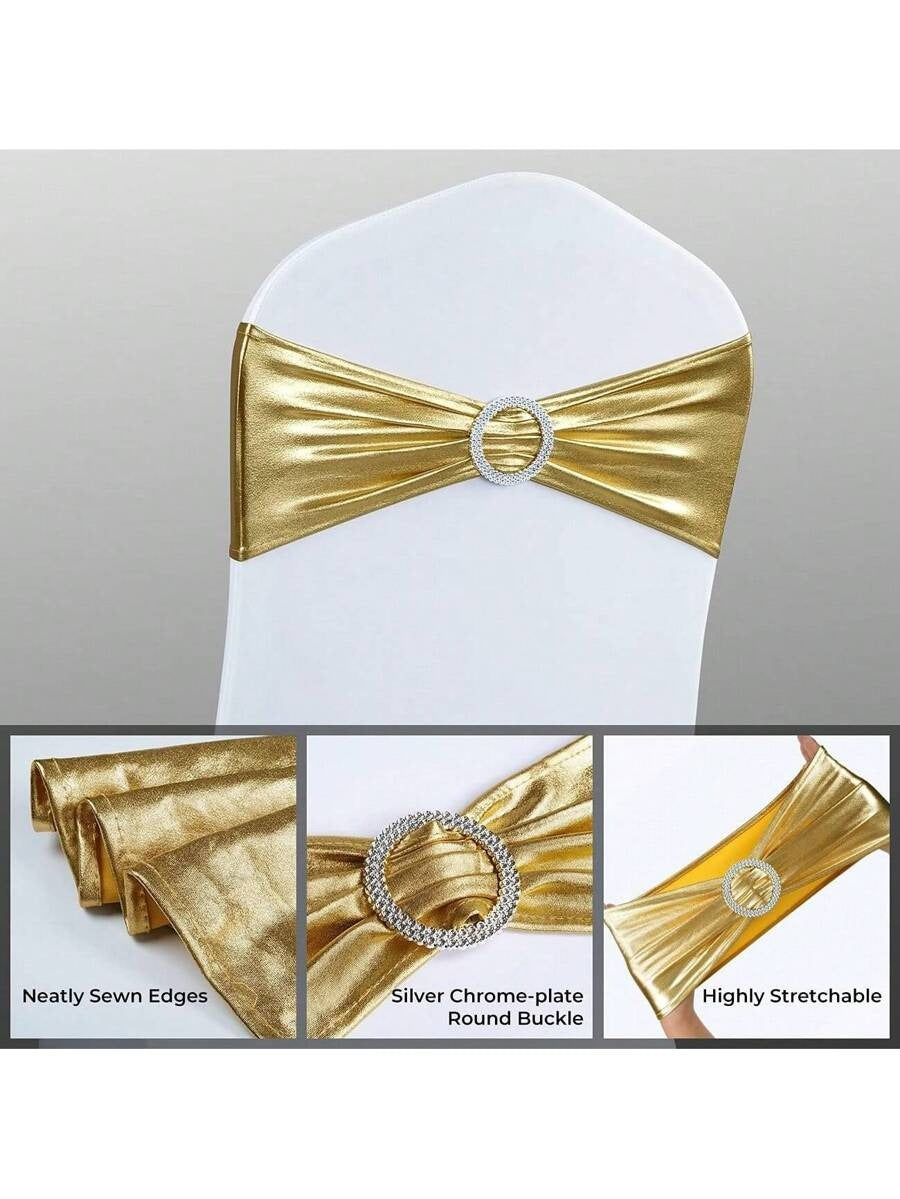 Gold Butterfly Chair Sash Belts – 20pcs