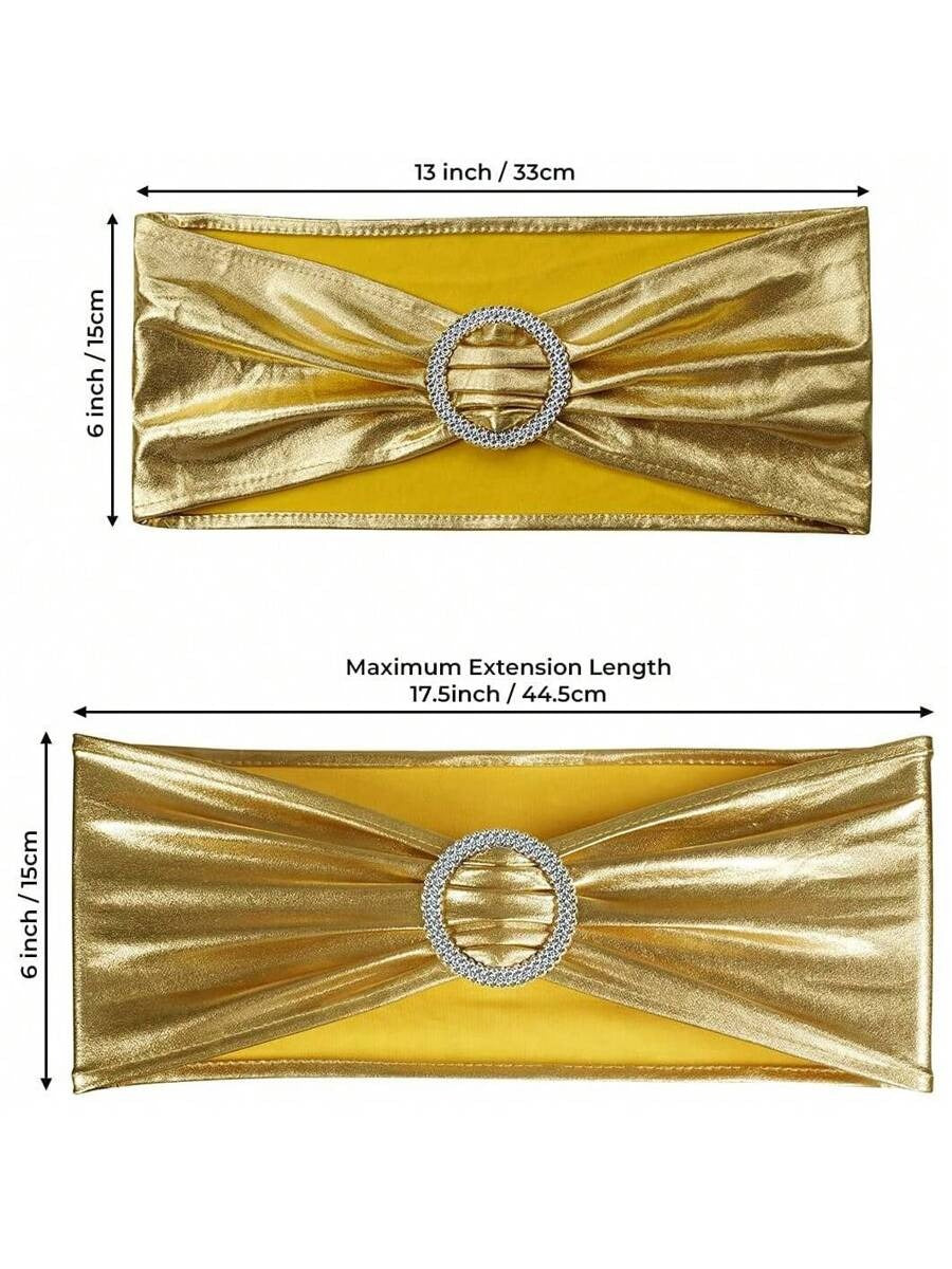 Gold Butterfly Chair Sash Belts – 20pcs