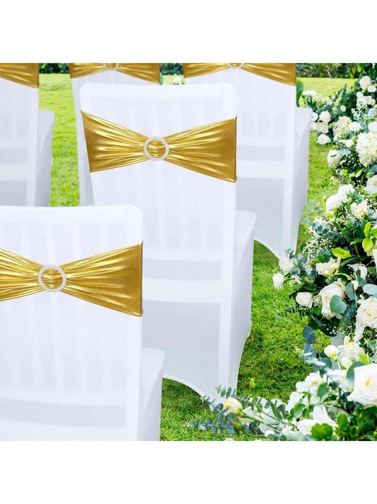 Gold Butterfly Chair Sash Belts – 20pcs