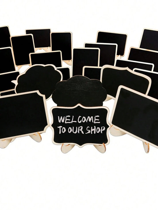 10pcs Mini Wooden Blackboard Display Signs