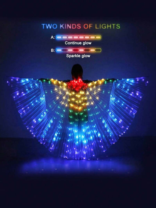 LED Colorful Glowing Wings – Party & Stage Accessory