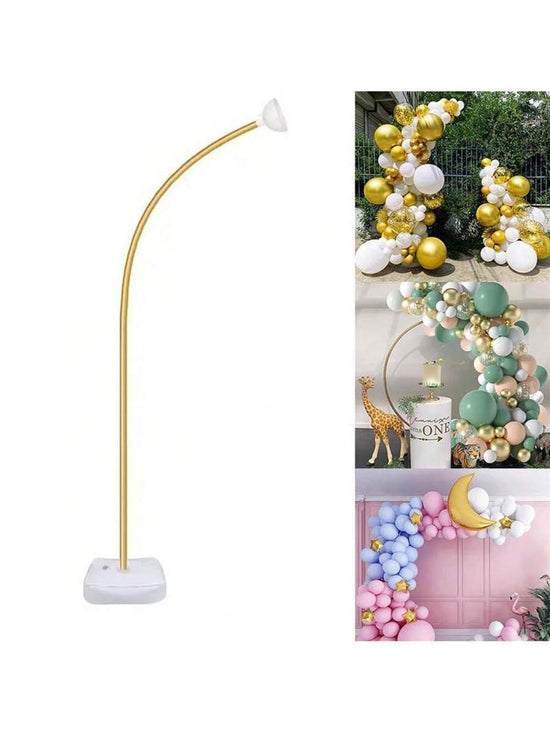 8.2ft Balloon Arch Stand Kit with Water Base & Flexible Flower Backdrop