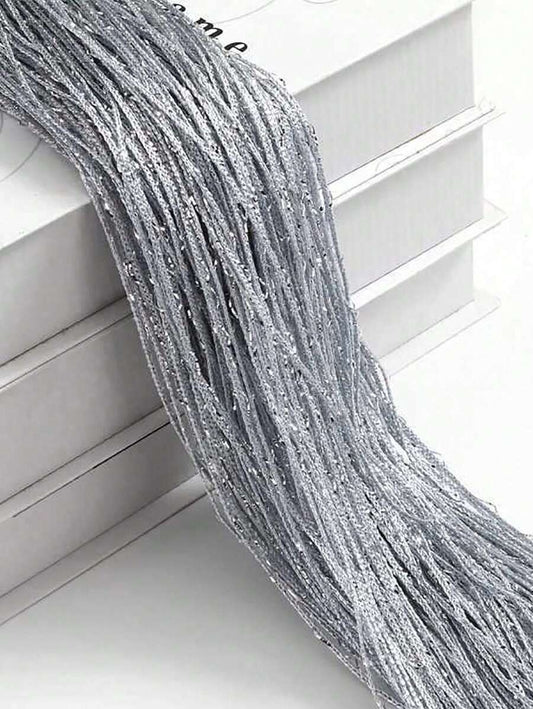 Champagne Glitter Silk Tassel Curtain – 1×2m