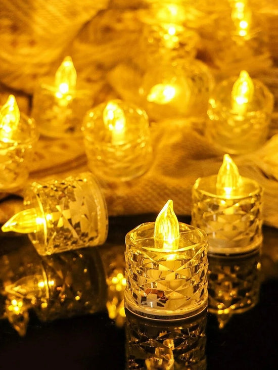 LED Rose Projection Flameless Candle