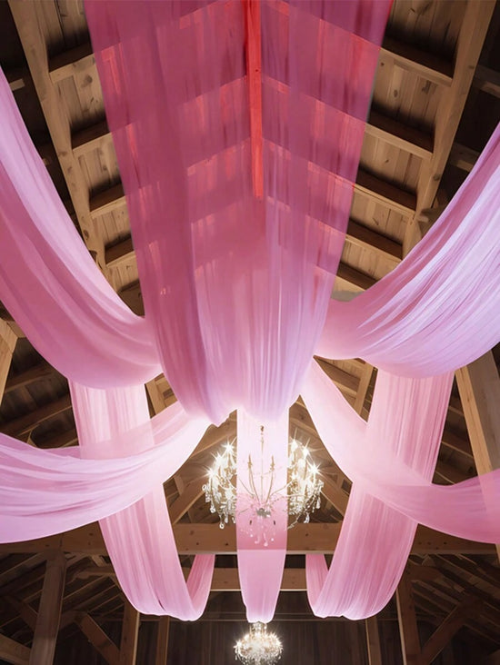 Light Pink Sheer Draping Fabric – Romantic Arch & Table Decor