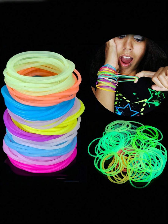 Glow-in-the-Dark Rainbow Jelly Bracelets