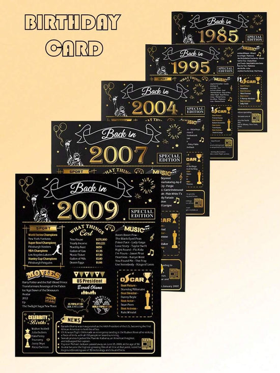 Funny Gold Birthday Poster