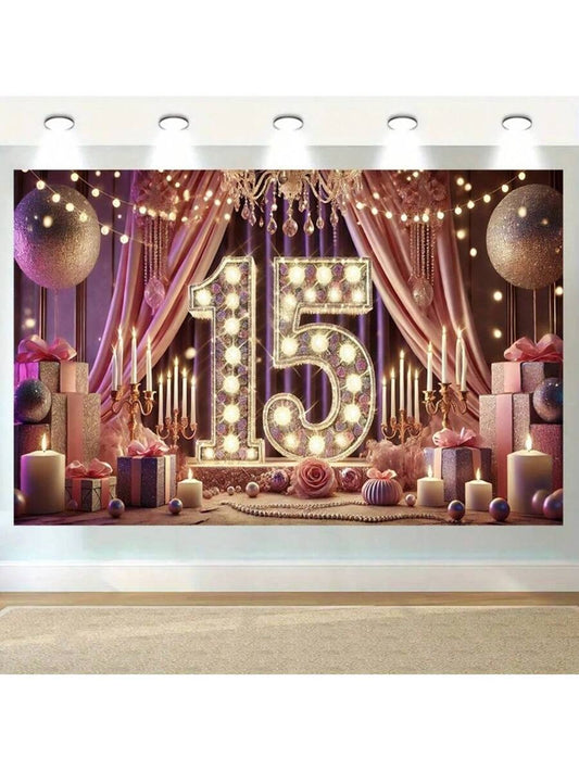 Luxury 15th Birthday Celebration Banner