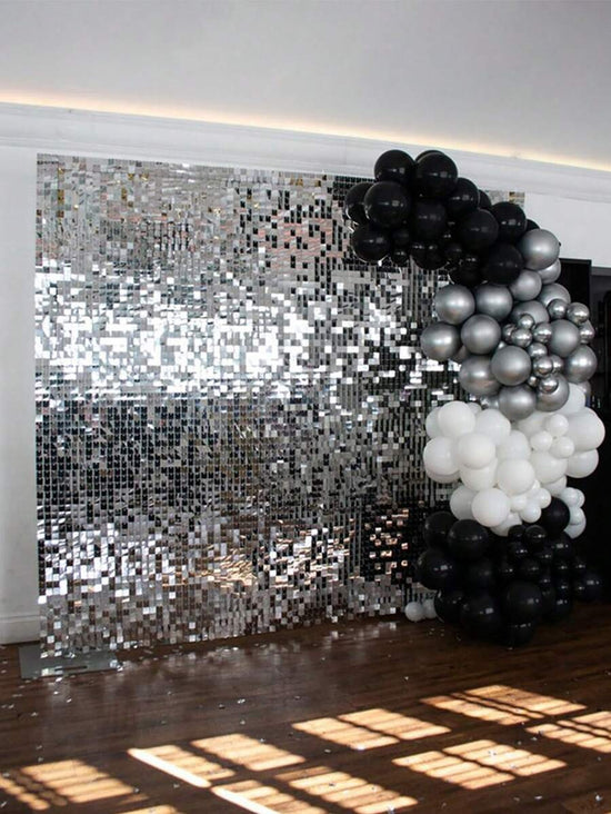 Silver Tinsel Tassel Party Curtain