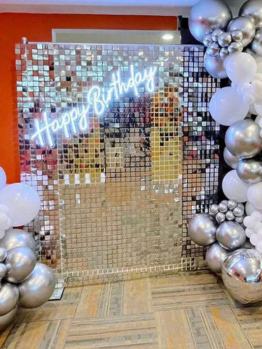 Silver Tinsel Tassel Party Curtain