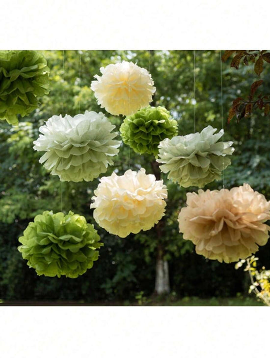 12pcs Paper Flower Balls – Party & Event Decor