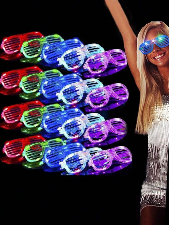 LED Light-Up Shutter Glasses – Multi-Color Party Shades