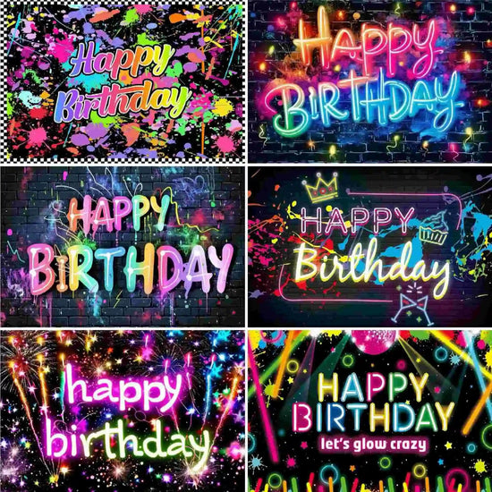 Flashing Theme Party Backdrop Wall