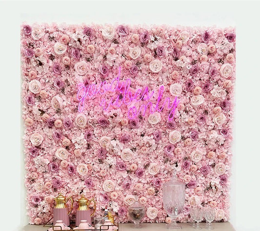 3D Silk Rose Flower Wall Panel