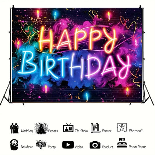 Flashing Theme Party Backdrop Wall